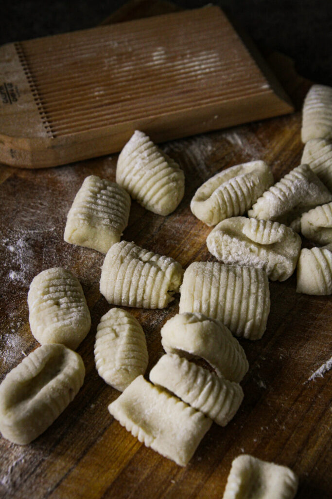 Homemade smoked potato gnocchi rolled into perfect little individual fluffy pillows