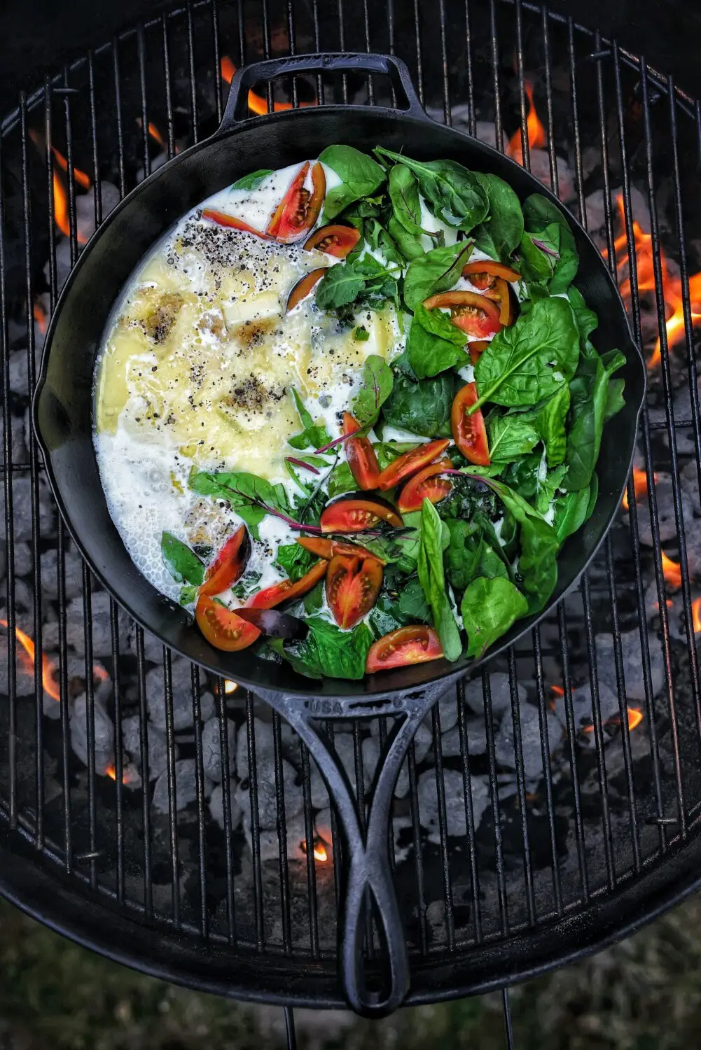All the ingredients for the perfect Tuscan cream sauce