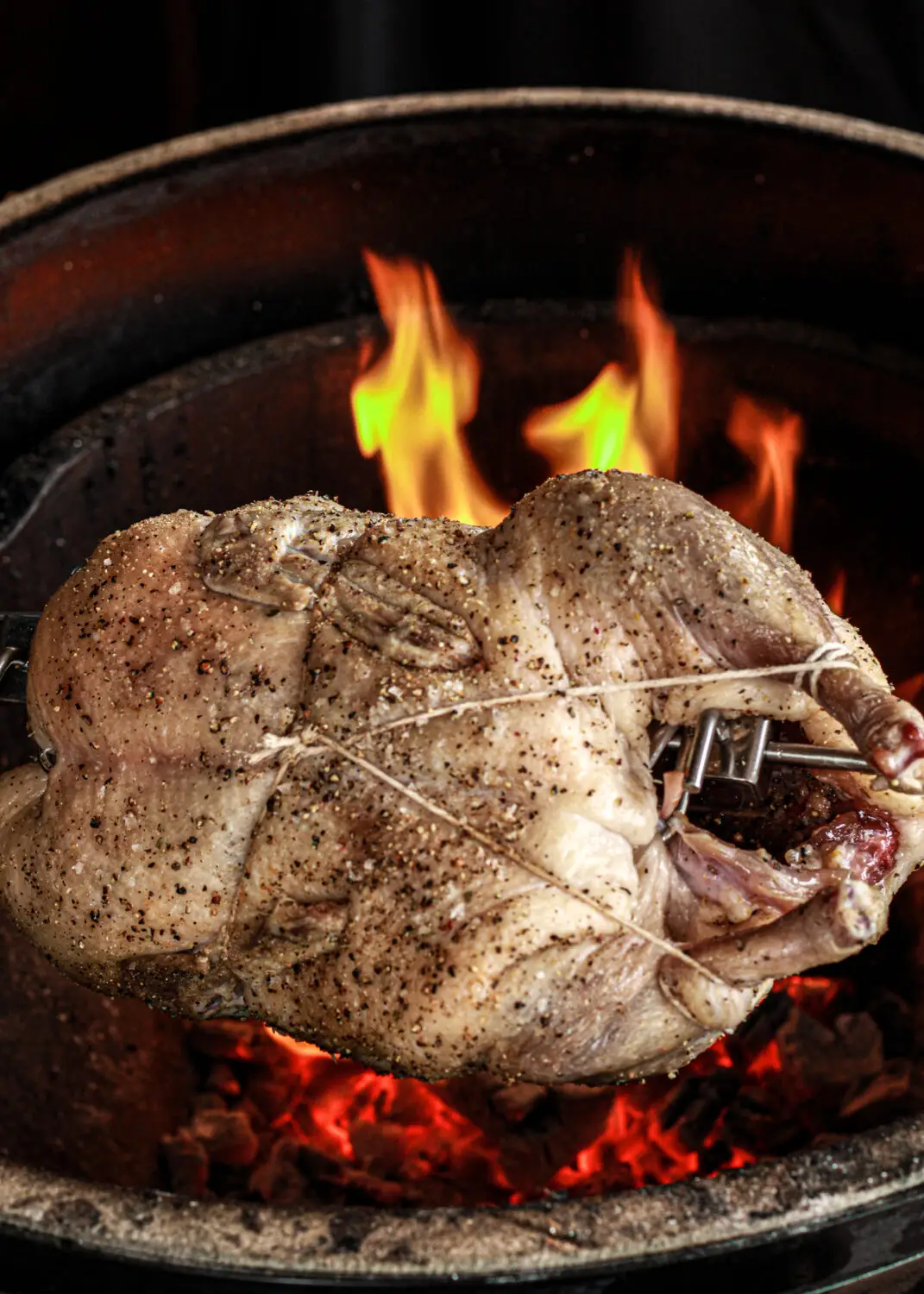 duck on rotisserie