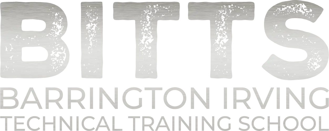 Logo displaying the text BHTS Parking Lifting Technical Services with a metallic finish.